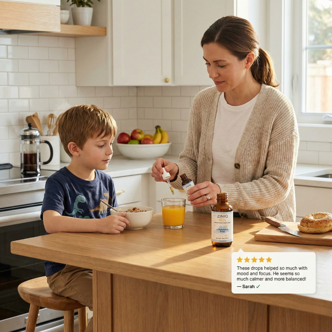 ZINIQ™ Kids - L Methylfolate, Natural Nervous System Support  Help Your Child Settle. Feel Safe at Home Again.